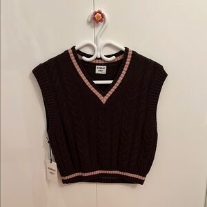 Sunday Best Brown Cable Knit Vest